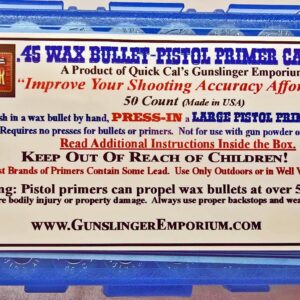 K.) .45 Wax Bullet Brass (Large Pistol Primer Press-In/Enlarged Flash Hole) 50ct