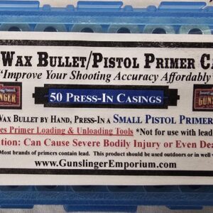 K.) .38 Wax Bullet Brass (Small Pistol Primer Press-In/Enlarged Flash Hole) 50ct